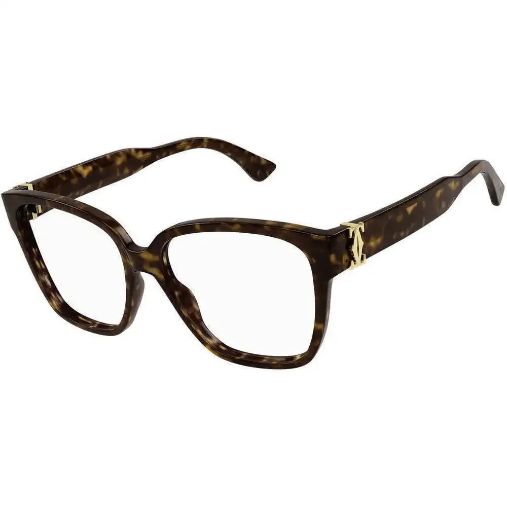 Cartier CT0451O Eyeglasses Havana Acetate Square